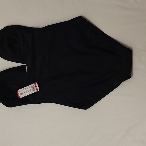 DKNY Swimsuit Halter One Piece Tummy Control Black Women's Extra Large XL NWT - Picture 8 of 16